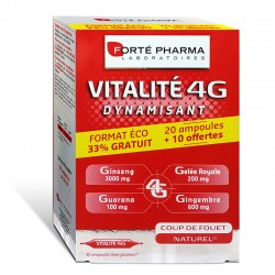 Forté Pharma Vitalité 4G Dynamisant 20 ampoules + 10 offertes