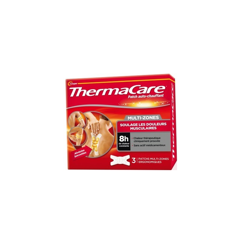 ThermaCare Patch auto-chauffant 8H Multi-zones 3 Patchs 