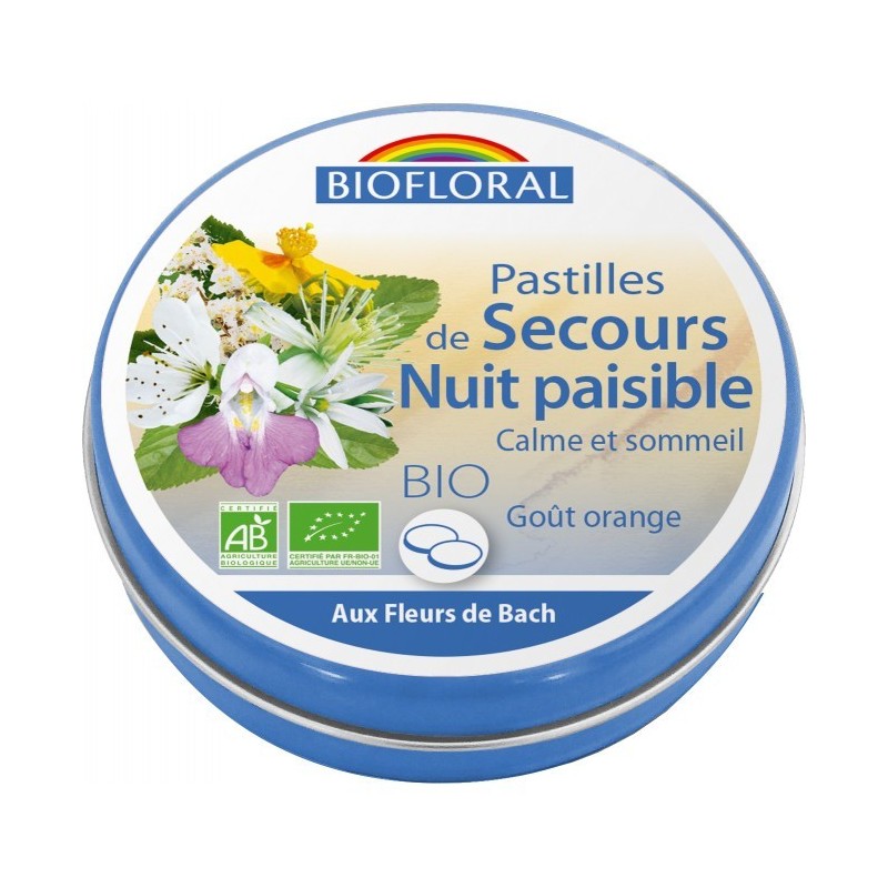 Biofloral Pastilles Secours Nuit Paisible Bio 50g 