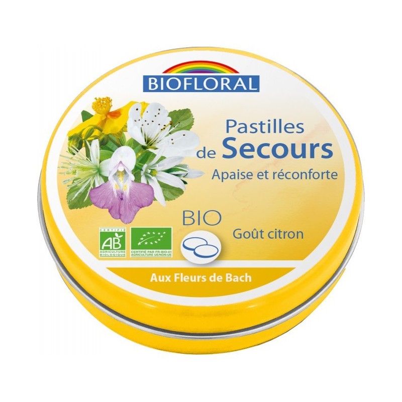 Biofloral Pastilles Secours boite familiale Bio 50 g 