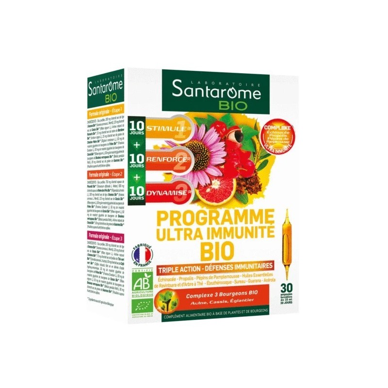Santarome Ultra Immunité Bio 30 ampoules 