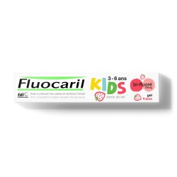 Fluocaril Gel dentifrice bi-fluoré Kids 3-6 ans goût fraise 50 ml 