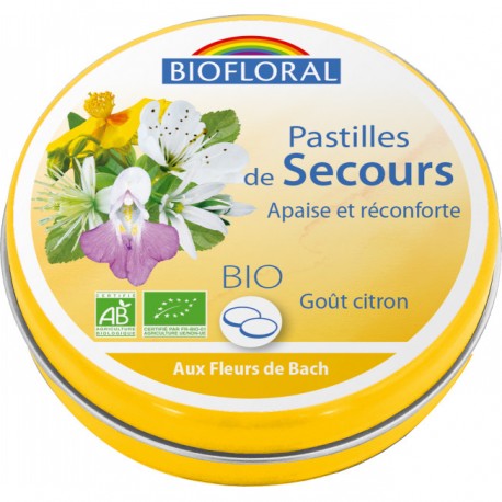 Biofloral Pastilles Secours boite familiale Bio 50 g