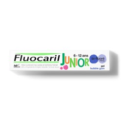 Fluocaril Gel dentifrice bi-fluoré Junior 6-12 ans goût bubble gum 75 ml 