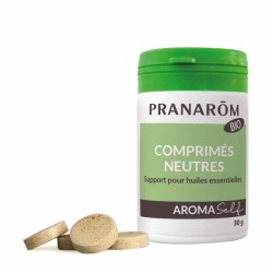 Pranarôm Aromaself 30 Comprimés Neutres Bio support pour huiles essentielles