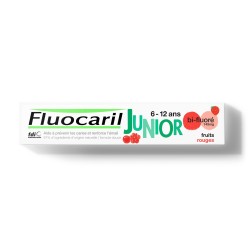 Fluocaril Gel dentifrice bi-fluoré Junior 6-12 ans goût fruits rouges 75 ml