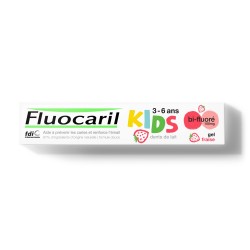 Fluocaril Gel dentifrice bi-fluoré Kids 3-6 ans goût fraise 50 ml