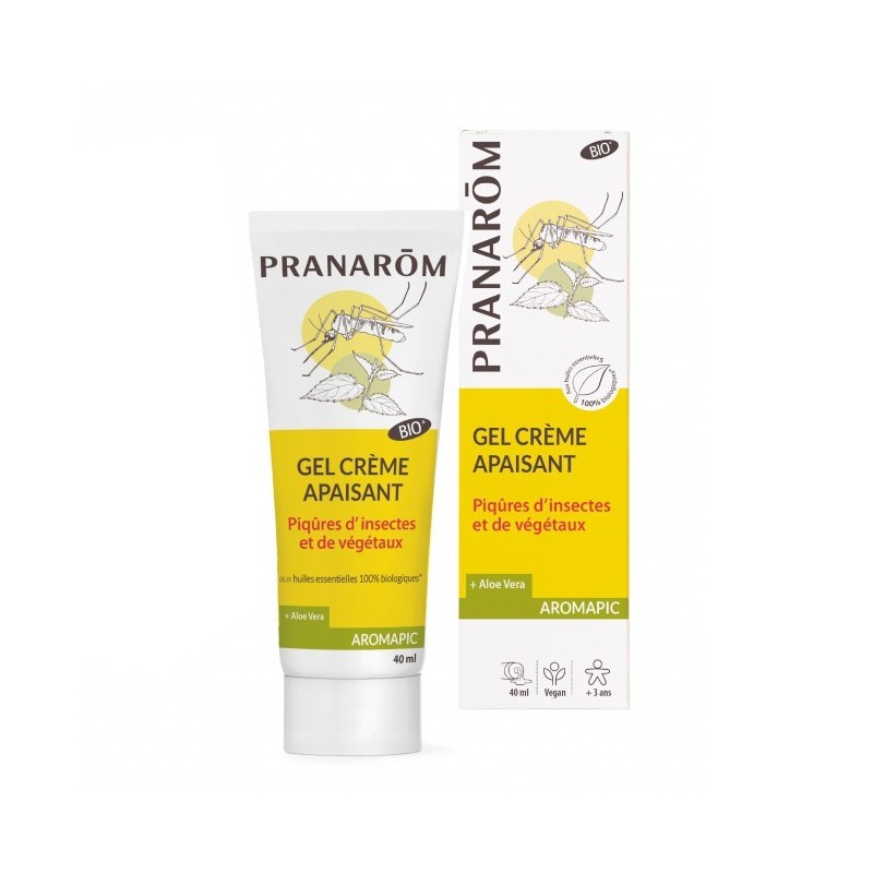 Pranarôm Aromapic Bio Gel crème apaisant piqûres d'insectes et végétaux 40 ml 