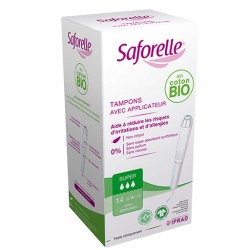 Saforelle Coton Protect boite de 14 tampons Super avec applicateurs