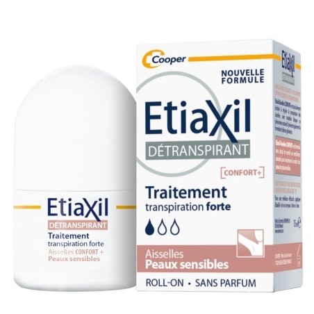 Etiaxil Détranspirant aisselles peaux sensibles confort+ roll-on 15 ml 