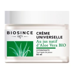 Biosince 1975 Crème universelle au Jus natif d'Aloe Vera Bio 50 ml 