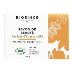 Biosince 1975 Savon de beauté au lait d'ânesse Bio Verveine exotique 100g 