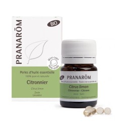 Pranarôm perles d'huiles essentielles de citronnier Bio - 60 Perles 