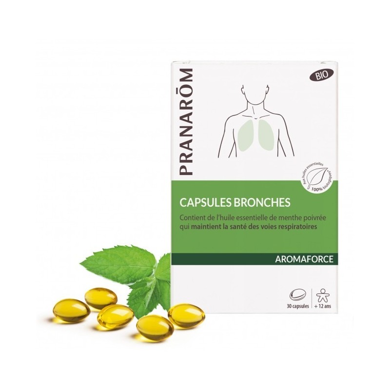 Pranarôm Aromaforce Bio 30 capsules bronches 