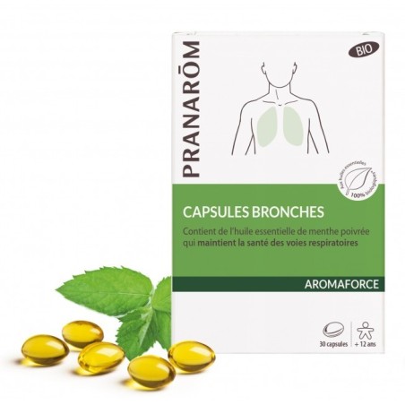 Pranarôm Aromaforce Bio 30 capsules bronches 
