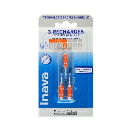 Inava Recharge 3 brossettes interdentaires 1.2mm TRIO COMPACT - FLEX 
