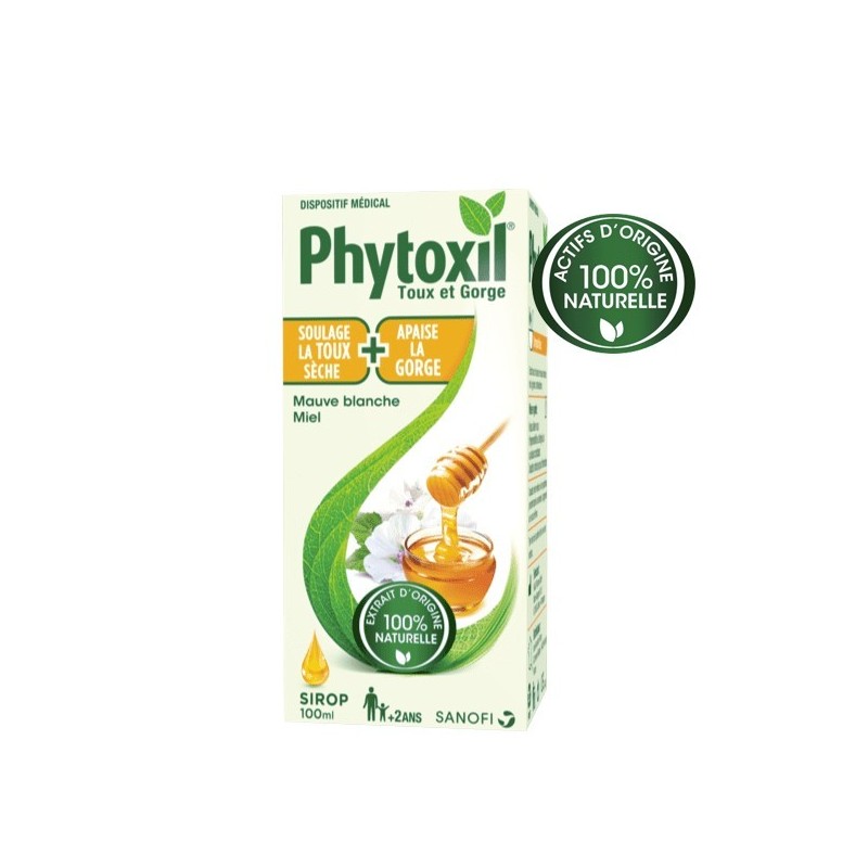 Phytoxil sirop 100% naturel toux sèche et gorge 100ml 