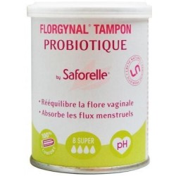 Saforelle Florgynal Boite de 9 Tampons Probiotique Super compact 