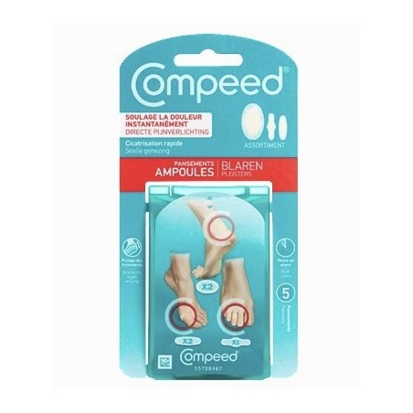 Compeed 5 Pansements ampoules assortiment 