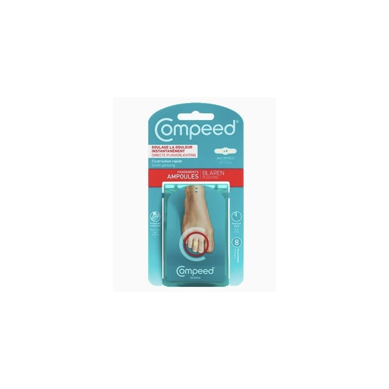 Compeed 8 Pansements ampoules orteils 