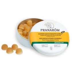 Pranarom Aromagom Gommes adoucissantes gorge Miel Citron Bio 45g 