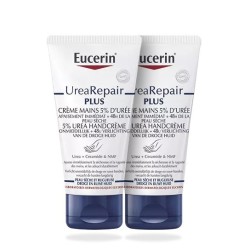Eucerin UreaRepair Plus Lot de 2 crèmes mains réparatrice 5% d'Urée 75 ml 
