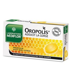 Mediflor Oropolis Propolis miel citron 20 pastilles adoucissantes 