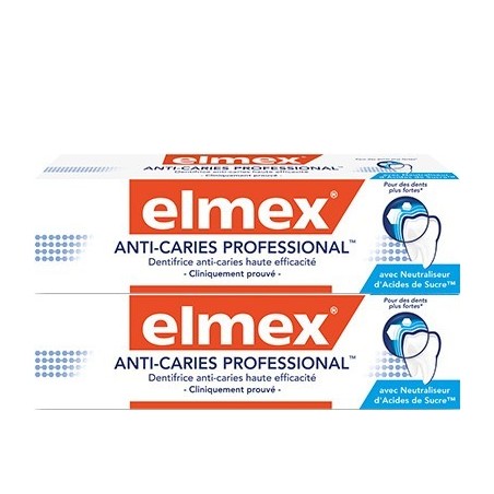 Elmex dentifrice Anti-Caries Professional 2x75ml 