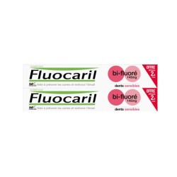 Fluocaril Dentifrice Bi-Fluoré dents sensibles 145 mg lot de 2x75 ml 