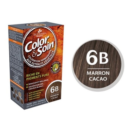 3 Chênes Color & Soin Marron Cacao 6B 