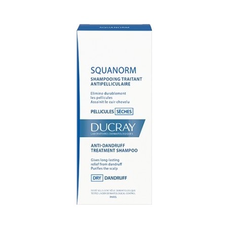 Ducray Squanorm Shampooing traitant antipelliculaire pellicules sèches 200 ml 