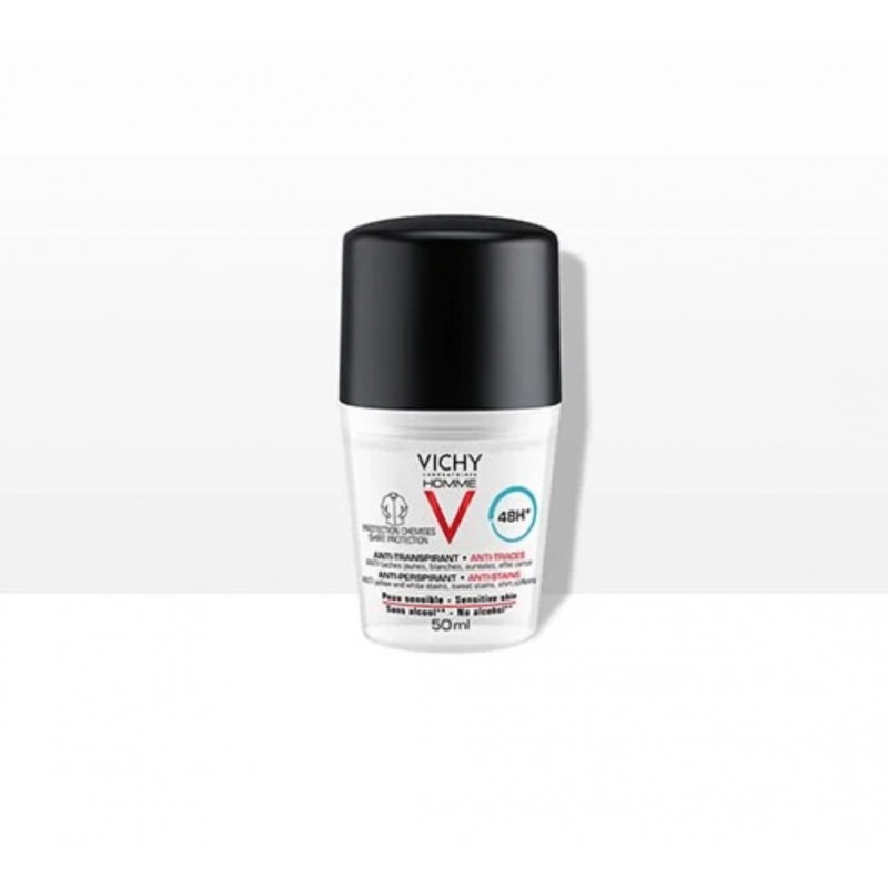 Vichy Homme Déodorant anti-transpirant 48 H anti-traces 50 ml