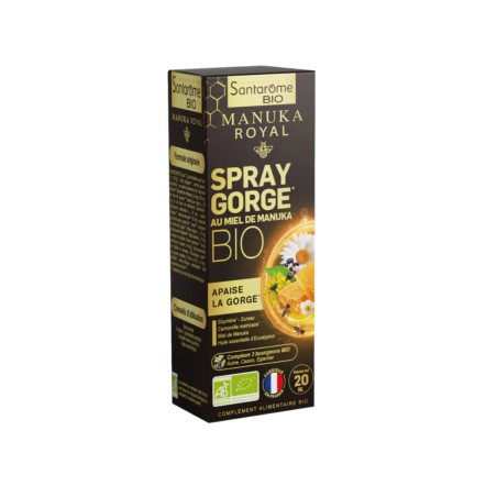 Santarome Manuka Royal Spray gorge au miel de Manuka Bio 20 ml