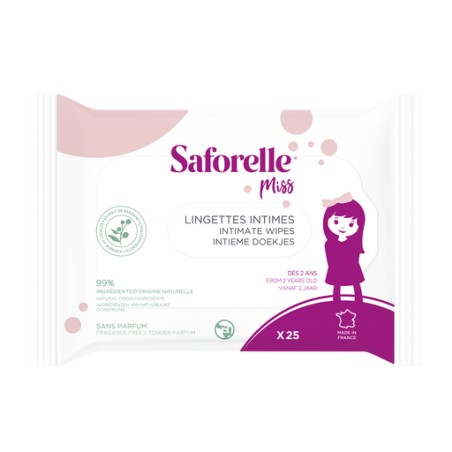 Saforelle Miss Lingettes intimes 25/sachets