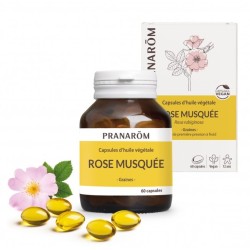 Pranarôm Rose musquée Capsules d'huile végétale - 60 capsules 
