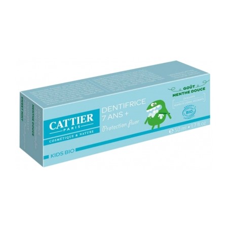 Cattier Kids Dentifrice 7ans+ parfum menthe 50ml