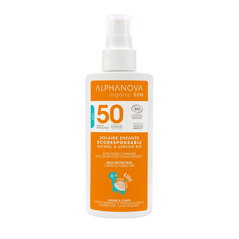 Alphanova Organic Sun Crème solaire enfant Spray SPF50 125ml