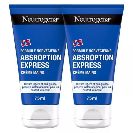 Neutrogena Crème Mains Hydratante Absorption Express Lot 2x 75ml