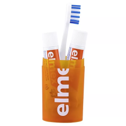 Elmex Set Dentaire de Voyage - 1 brosse à dents & 2 dentifrices