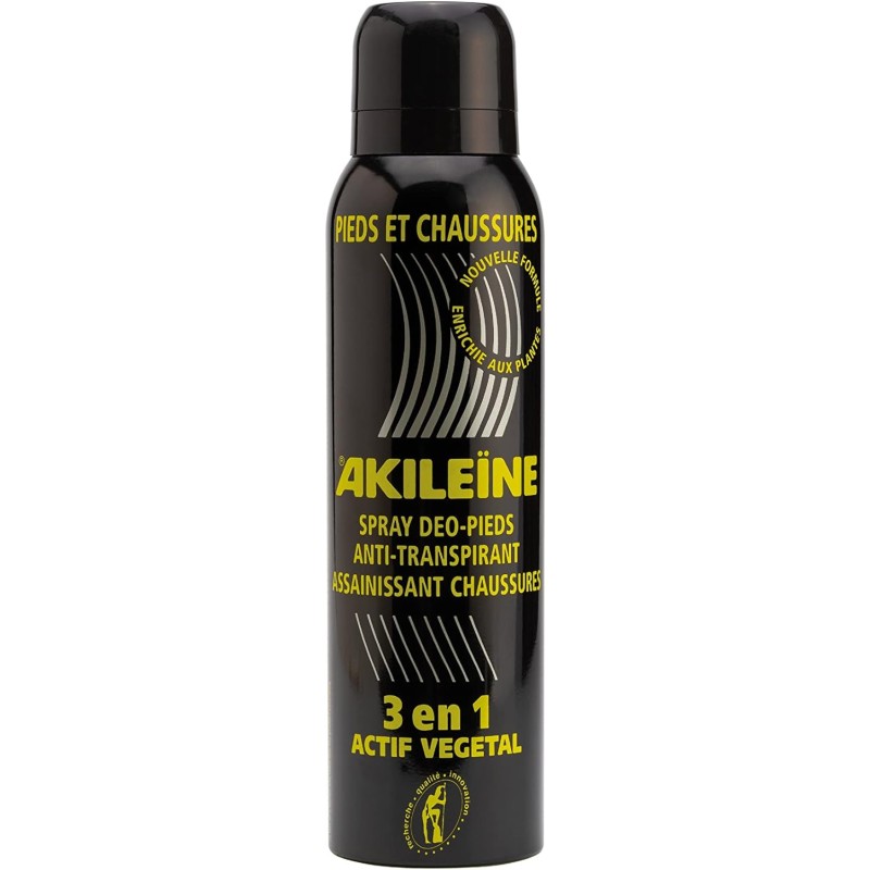 Akileïne Déodorant et Anti-Transpirant Pieds en Spray 150ml