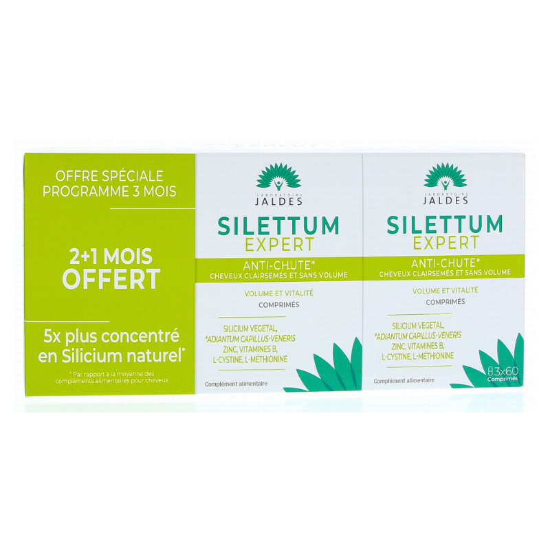 Jaldes Silettum Expert Traitement Anti-Chute - Cure de 3 mois : 3x 60 gélules
