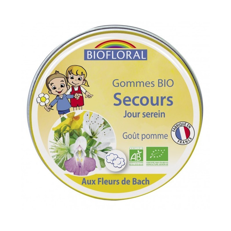 Biofloral Enfant Gommes Bio Secours jour serein 45 gr 