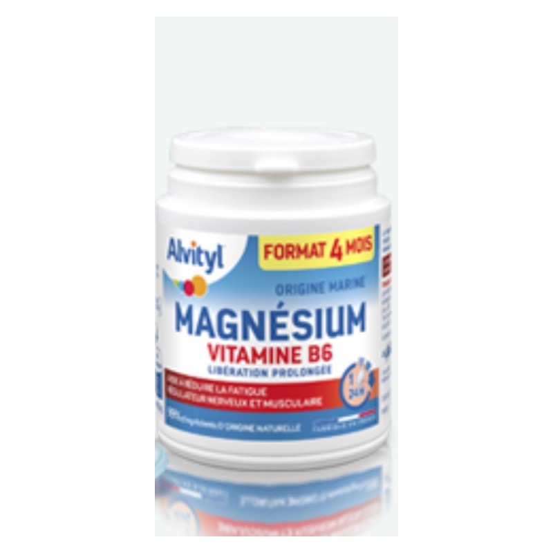 Alvityl Magnésium Vitamine B6 Libération prolongée 120 comprimés
