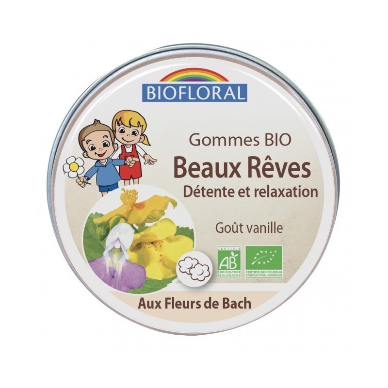 Biofloral Enfant Gommes Bio Beaux Rêves Détente et relaxation 45 gr 