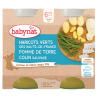 Babybio Menu du Midi Haricots verts, Pommes de terre & Colin sauvage 2x200g