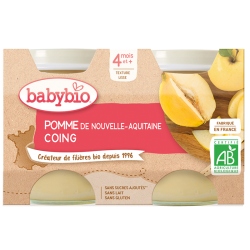 Babybio Petits Pots Pomme & Coing 2x130g