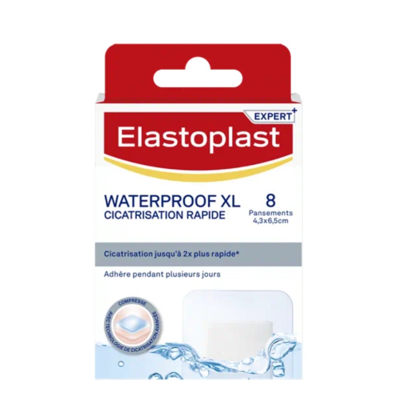Elastoplast Waterproof XL Cicatrisation rapide 8 pansements