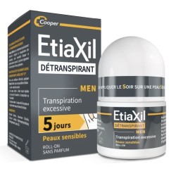 Etiaxil Détranspirant Men Peaux Sensibles Roll-on lot de 2x15 ml