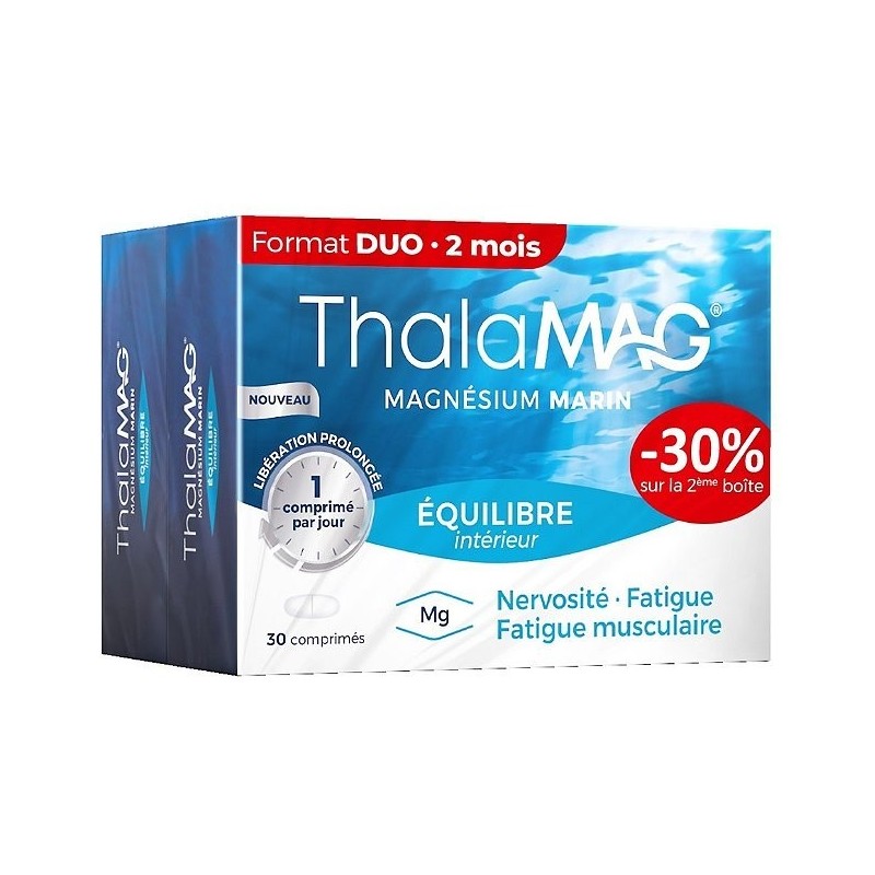 ThalaMAG Magnésium Marin Equilibre Intérieur lot de 2x30 comprimés 