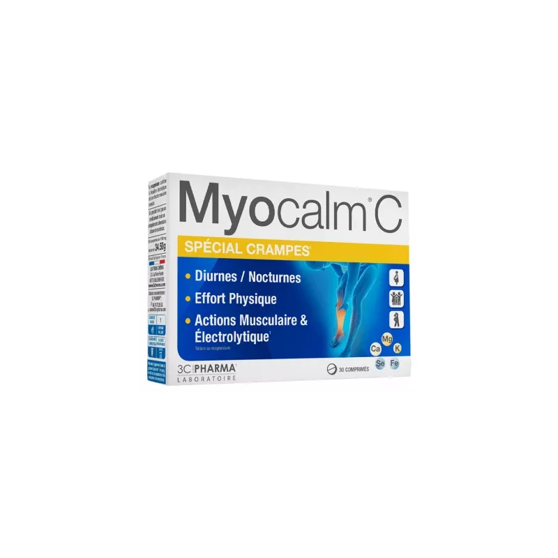 3C Pharma Myocalm C Spécial Crampes 30 comprimés